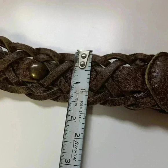 Source unknown distressed leather belt, vintage look - Picture 12 of 13